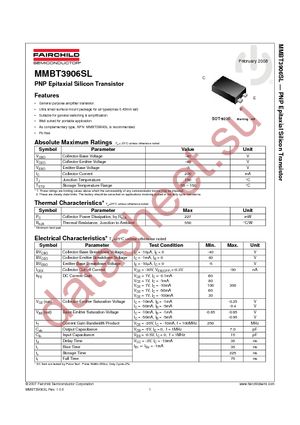 MMBT3906SL datasheet  
